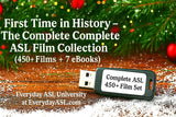 First Time in History - The Complete Complete ASL Film Collection (450+ Films + 7 eBooks!)
