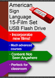 American Sign Language 15-Film Set USB Flash Drive + FREE S&H