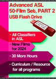 American Sign Language 50-Film Set, Part 2 USB Flash Drive + FREE S&H