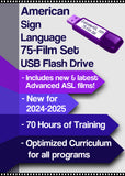 American Sign Language 75-Film Set USB Flash Drive + FREE S&H