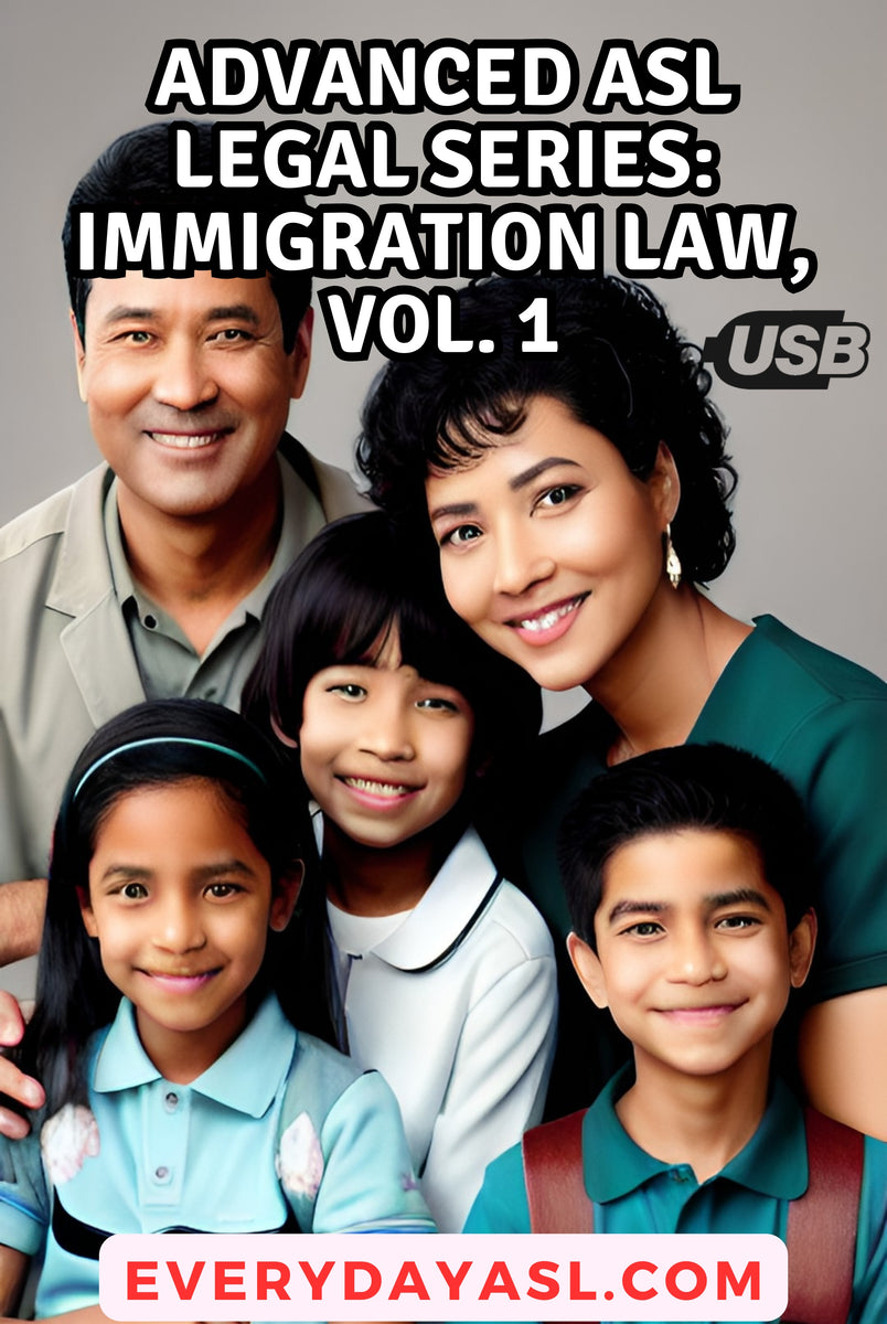 New Advanced Asl Legal Series Immigration Law Vol 1 Usb Flash Drive Everyday Asl University 5195