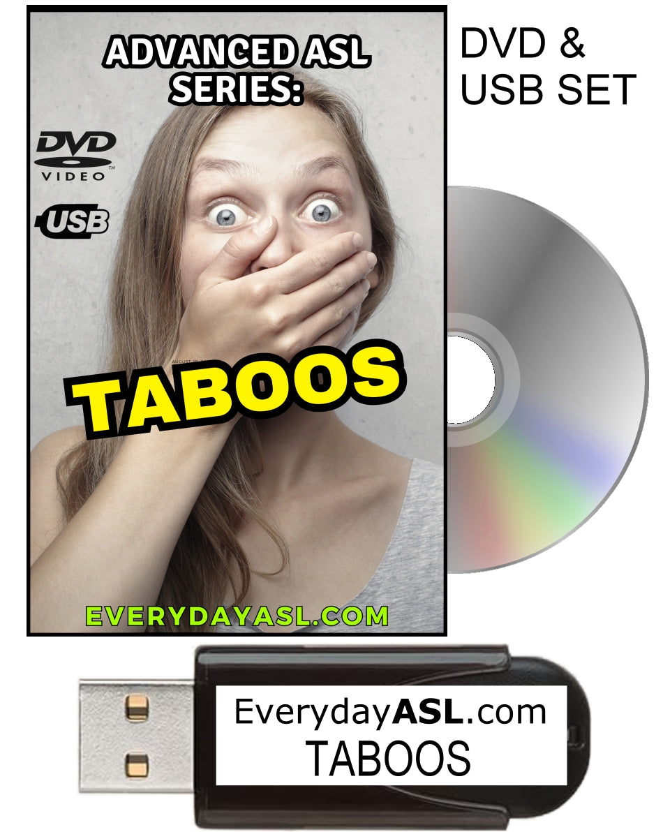 New Advanced Asl Series Taboos Dvd Usb Set Everyday Asl University 2569