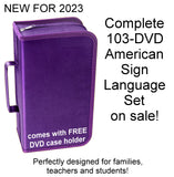Complete 103-DVD American Sign Language Set + DVD Case + FREE S&H