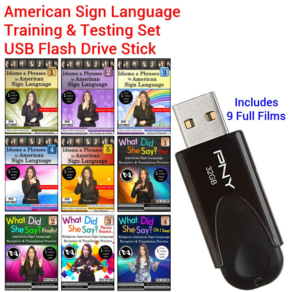 American Sign Language Training & Testing Set USB + FREE S&H