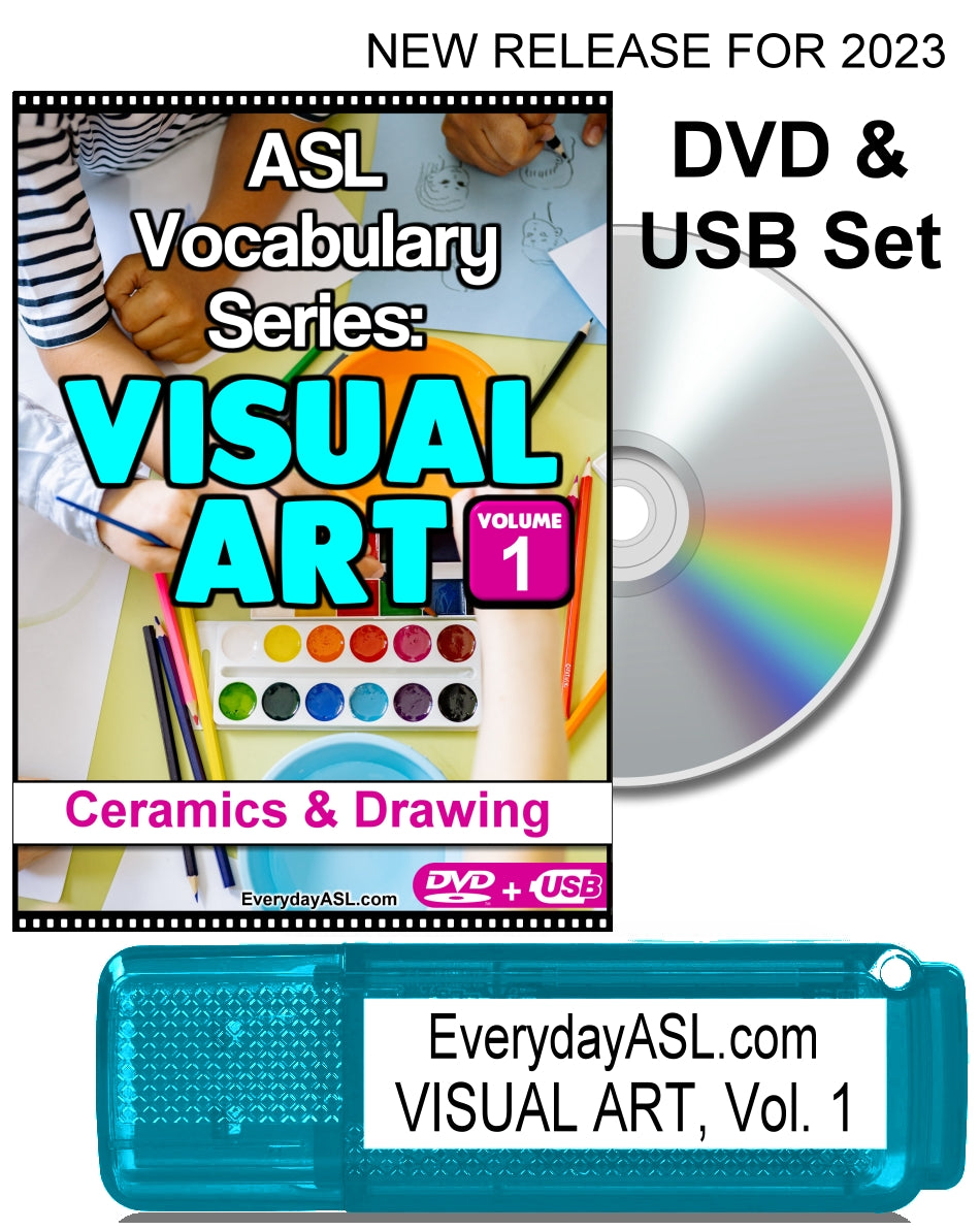 New Asl Visual Art Vol 1 Ceramics And Drawing Dvdusb Set Everyday Asl University 0648