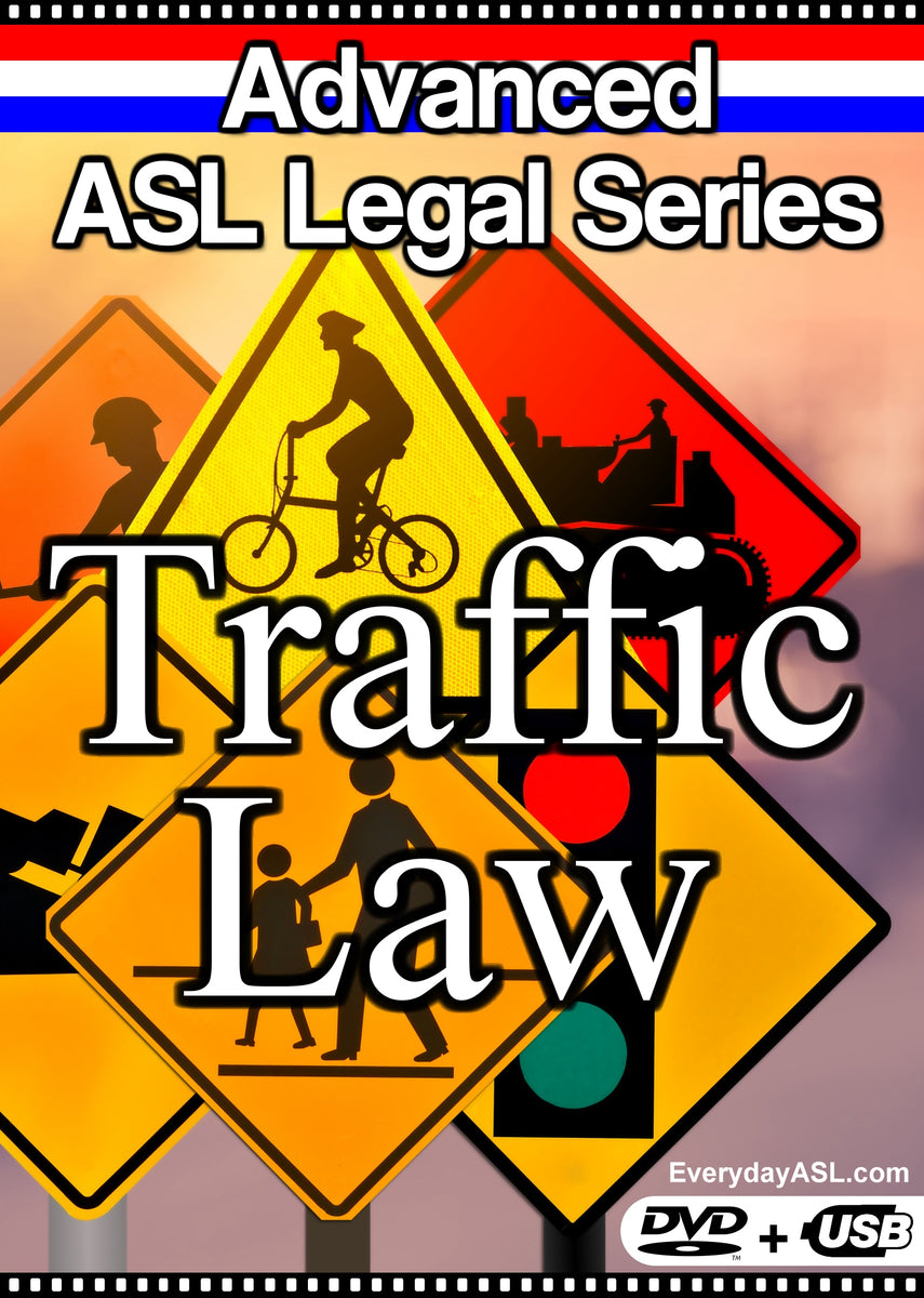 New! Advanced ASL Legal Series Traffic Law DVD + USB Set Everyday