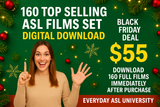 NEW! 160 Top Selling ASL Films Set - Digital Download - 160 Films, Digital Edition (Individual Downloadable Files!)