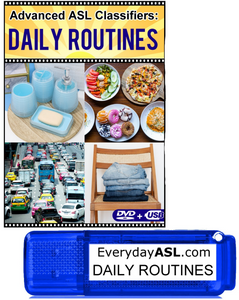 New! Advanced ASL Classifiers: Daily Routines USB Flash Drive with FREE S&H