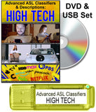 New! Advanced ASL Classifiers & Descriptions: High Tech DVD + USB Set with FREE S&H