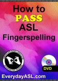 NEW! How to Pass ASL Fingerspelling DVD with Free Shipping