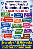 NEW! Advanced Medical ASL: Different Kinds of Vaccination and What They are for - DIGITAL DOWNLOAD