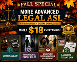 Fall Special - MORE Advanced Legal ASL 4-Film Bundle — Digital Downloads — $18 Everything