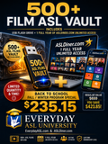 500+ Film ASL Vault USB Flash Drive AND 1-Year Full Access Membership at ASLDiner.com (Copy)