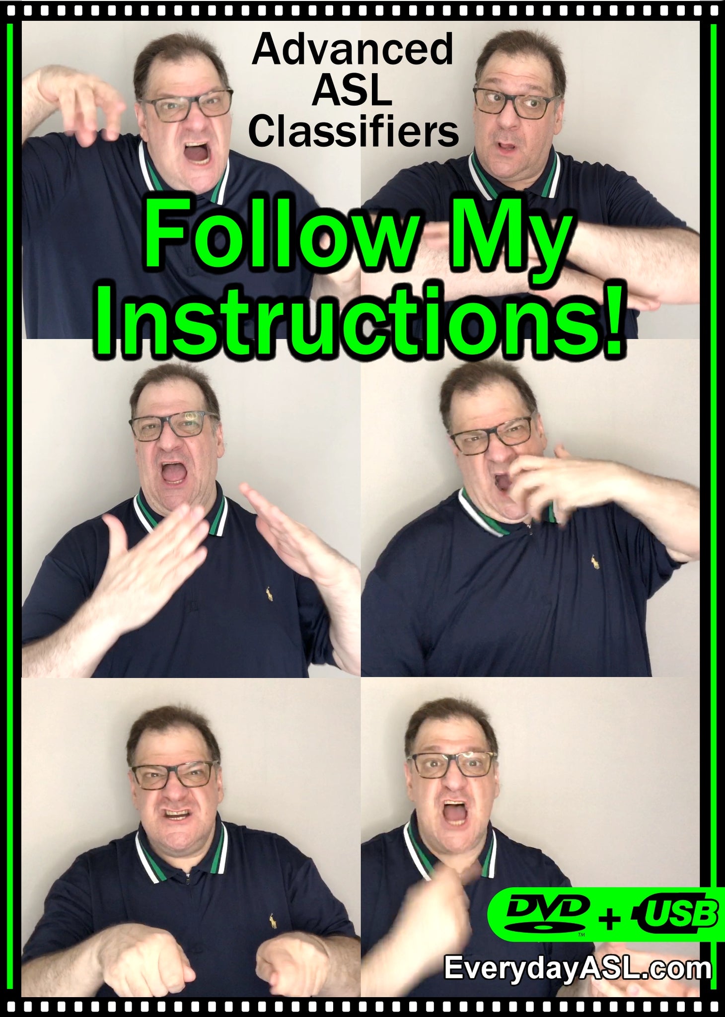 New! Advanced ASL Classifiers: Follow My Instructions! DVD + USB Set ...