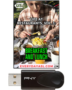 New! Life at Restaurants, Vol. 1: Breakfast and Lunch USB Flash Drive