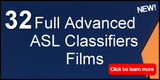 New! 32 Full Advanced ASL Classifiers Films Set USB Flash Drive + FREE S&H