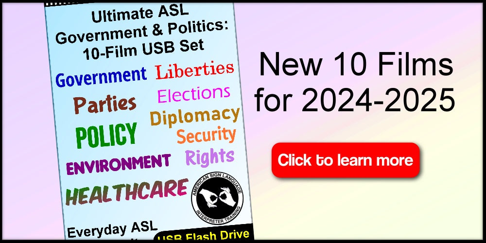 NEW! Ultimate ASL Government & Politics: 10-Film USB Set with Free Shi ...