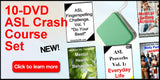 New! 10-DVD ASL Crash Course Set + Free DVD Wallet + Free S&H