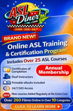 New!! ASLDiner Online ASL Training & Certification Program - Annual Membership