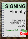 New! Signing Fluently - Teacher's Curriculum Guide Levels 1-6 USB Flash Drive