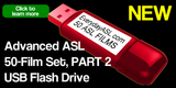 NEW! ASL Advanced 50-Film Set, Part 2 USB Flash Drive + FREE S&H
