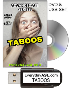 New! Advanced ASL Series: TABOOS DVD + USB Set