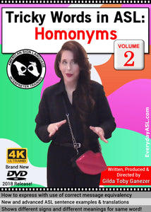Tricky Words in ASL: Homonyms, Vol. 2 DVD with FREE S&H