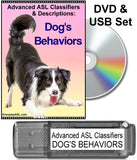 New! ASL Classifiers & Descriptions: Dog's Behaviors DVD + USB Set + FREE S&H