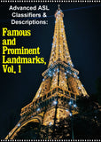 New! ASL Classifiers: Famous and Prominent Landmarks, Vol. 1 DVD + USB Set