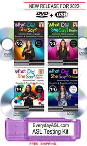 New! ASL Testing Kit with 4 DVDs and 1 USB - FREE Shipping