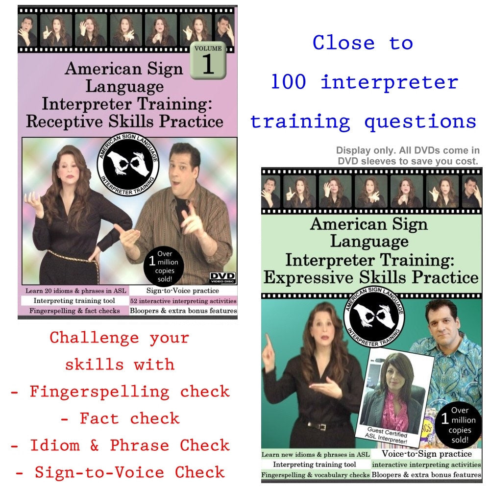 ASL Interpreter Training: Receptive & Expressive 2-DVD Set – Everyday ...