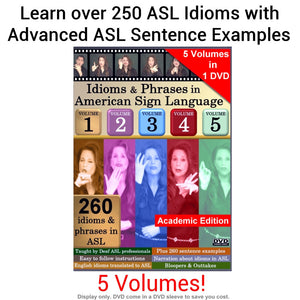 Idioms & Phrases in ASL, Vol. 1-5: Academic Edition DVD