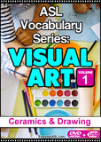New! ASL Vocabulary Series: VISUAL ART, Vol. 1 - Ceramics and Drawing DVD + USB Set