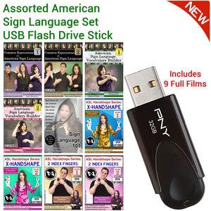 Assorted American Sign Language Set USB + FREE S&H