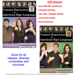 Common Expressions in American Sign Language, Vol. 1-2 Set (2 DVDs)