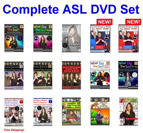 Complete ASL DVD Set - 15 DVDs