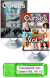 New! Curses in American Sign Language 2-DVD + USB Set