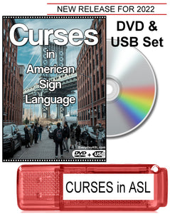 New! Curses in American Sign Language DVD + USB Set