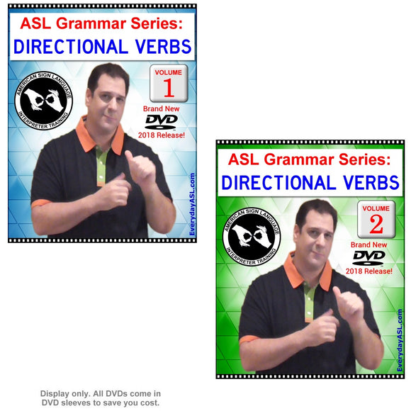 New 2-DVD Set - ASL Grammar Series: Directional Verbs, Vol. 1-2
