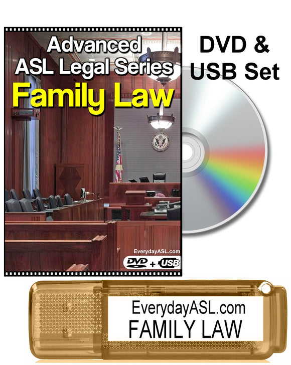 New! Advanced ASL Legal Series: Family Law DVD + USB Set  Sale price