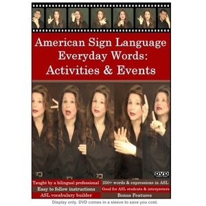ASL Everyday Words: Activities & Events DVD - FREE S&H