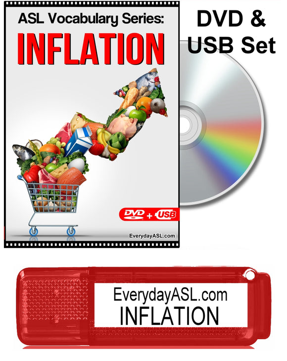 New! ASL Vocabulary Series: INFLATION DVD + USB Set