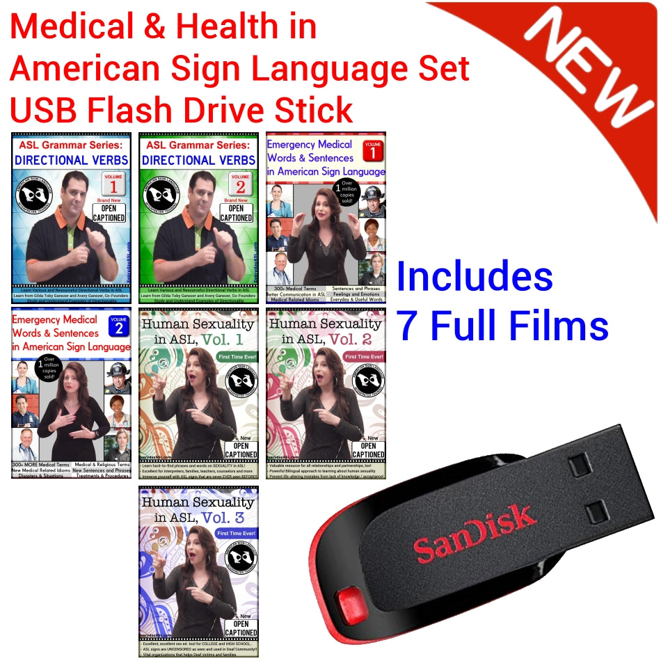 Medical and Health in Sign USB Flash Drive Stick FREE S&H – Everyday ASL