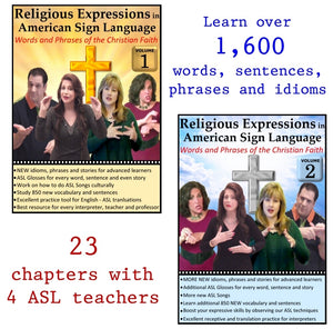 NEW! Religious Expressions in ASL - Words and Phrases of the Christian Faith (2-DVDs)