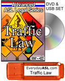 New! Advanced ASL Legal Series: Traffic Law DVD + USB Set