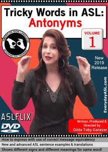 New DVD - Tricky Words in ASL: Antonyms, Vol. 1 with FREE S&H