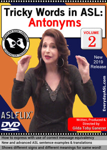 New DVD - Tricky Words in ASL: Antonyms, Vol. 2 with FREE S&H