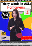 Tricky Words in ASL: Homonyms, Vol. 4 DVD with FREE S&H
