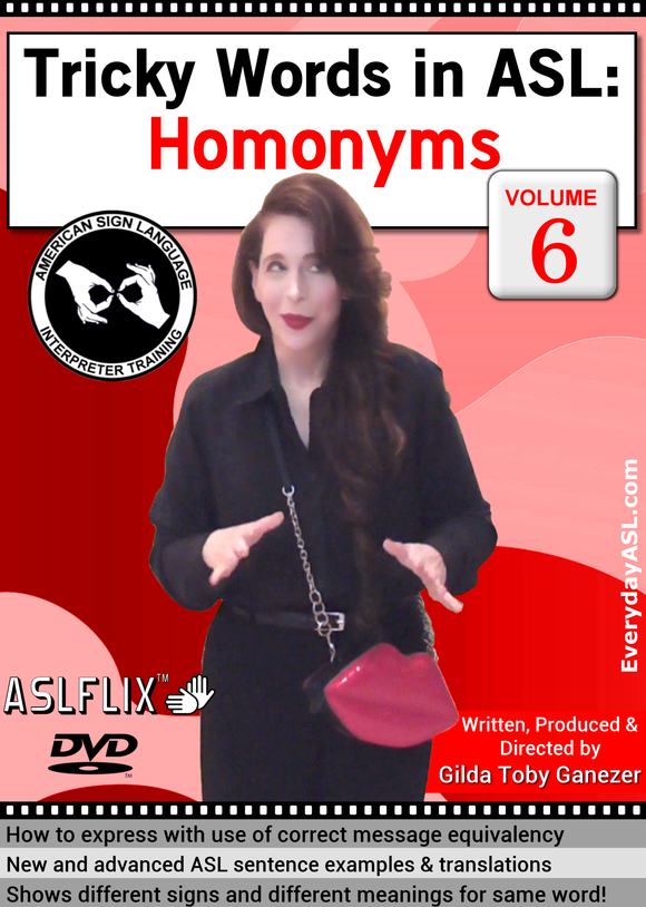 Tricky Words in ASL: Homonyms, Vol. 6 DVD with FREE S&H