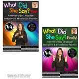 What Did She Say? American Sign Language Receptive Practice & Translation, Vol. 1-2 Set (2-DVDs)